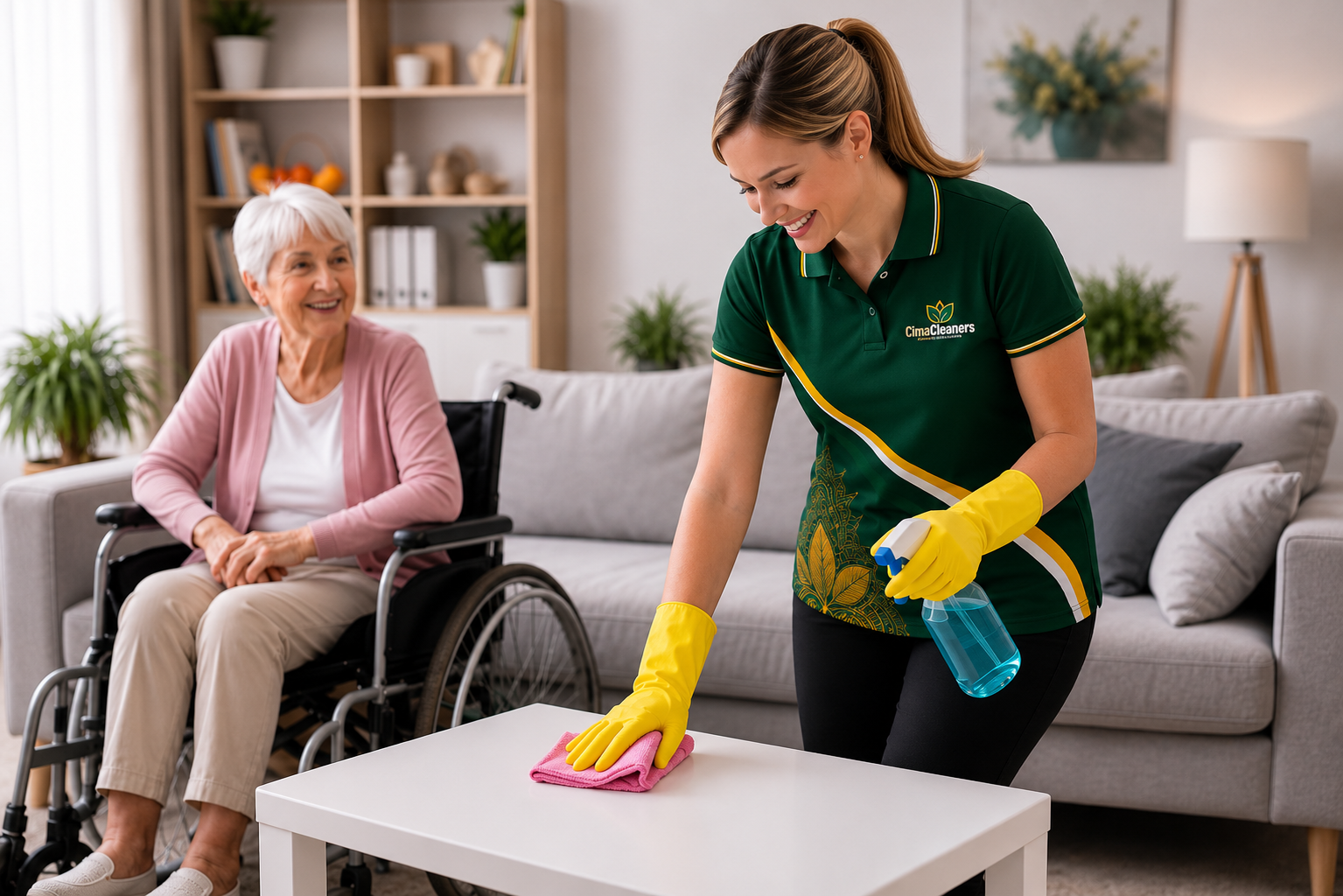 Healthcare cleaning professionals